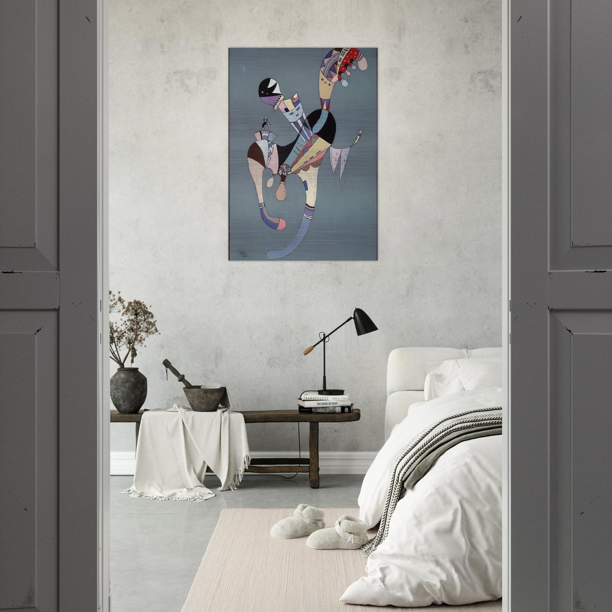 A FLOATING FIGURE 1942 - Wassily Kandinsky Brushed Aluminum Print - 70x100 cm / 28x40 inches | Wassily Kandinsky Aluminum Print | Wassily Kandinsky Prints
