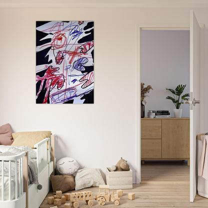 ACTIVATION XLVII - Jean Dubuffet Brushed Aluminum Print - 70x100 cm / 28x40 inches | Jean Dubuffet Aluminum Print | Jean Dubuffet Prints