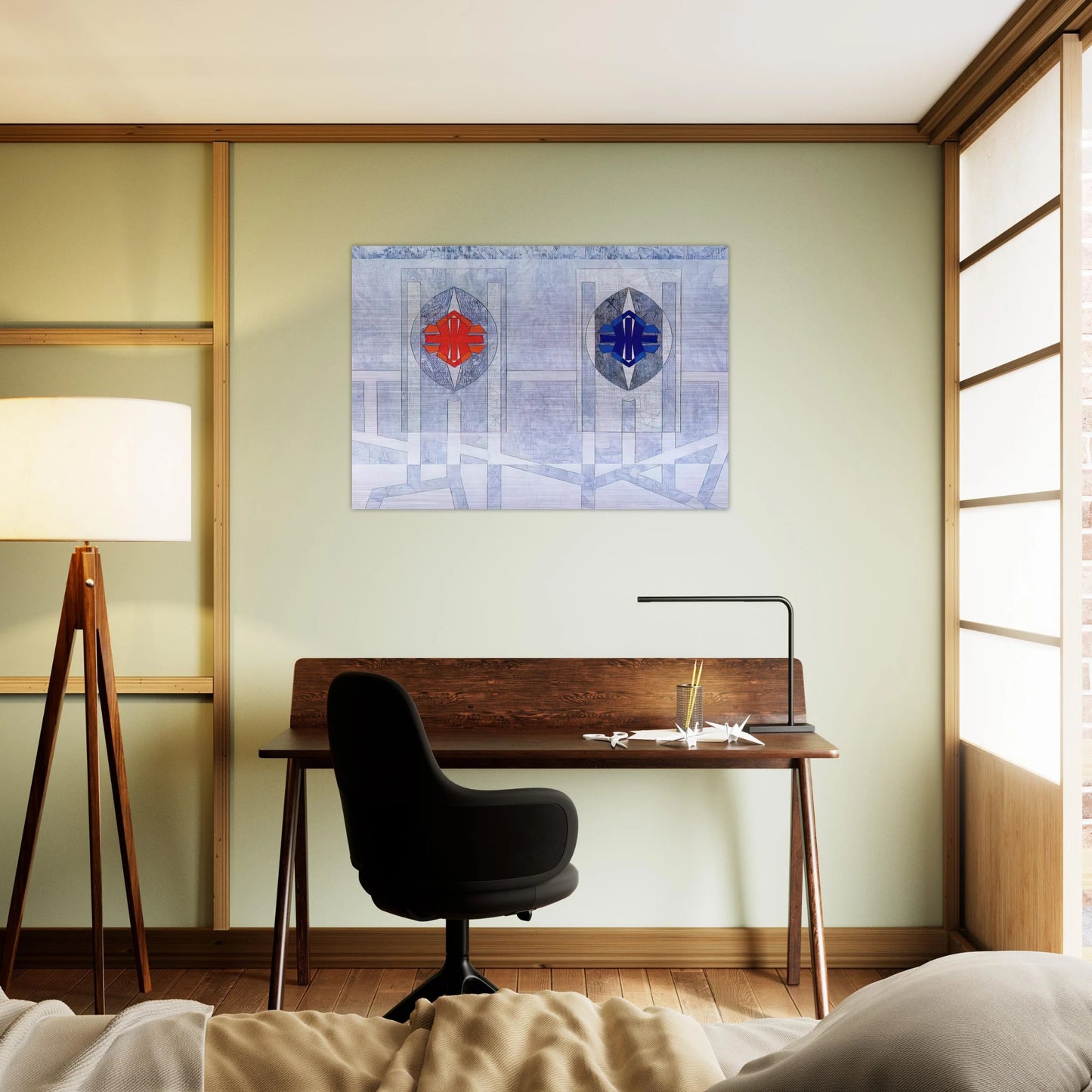 Twice - 1972 - Jimmy Ernst Brushed Aluminum Print - 70x100 cm / 28x40 inches | Jimmy Ernst Aluminum Print | Jimmy Ernst Prints