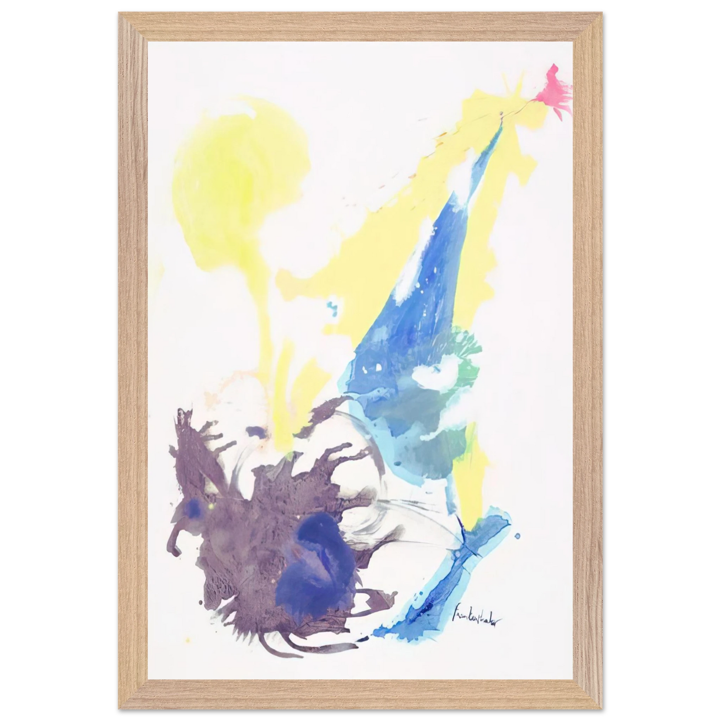 Helen Frankenthaler - Moving Day - 1961 Wall art - 13x18 cm / 5x7 inches - Premium Wooden Framed Poster With Fine Art Paper-canvas - Wood frame