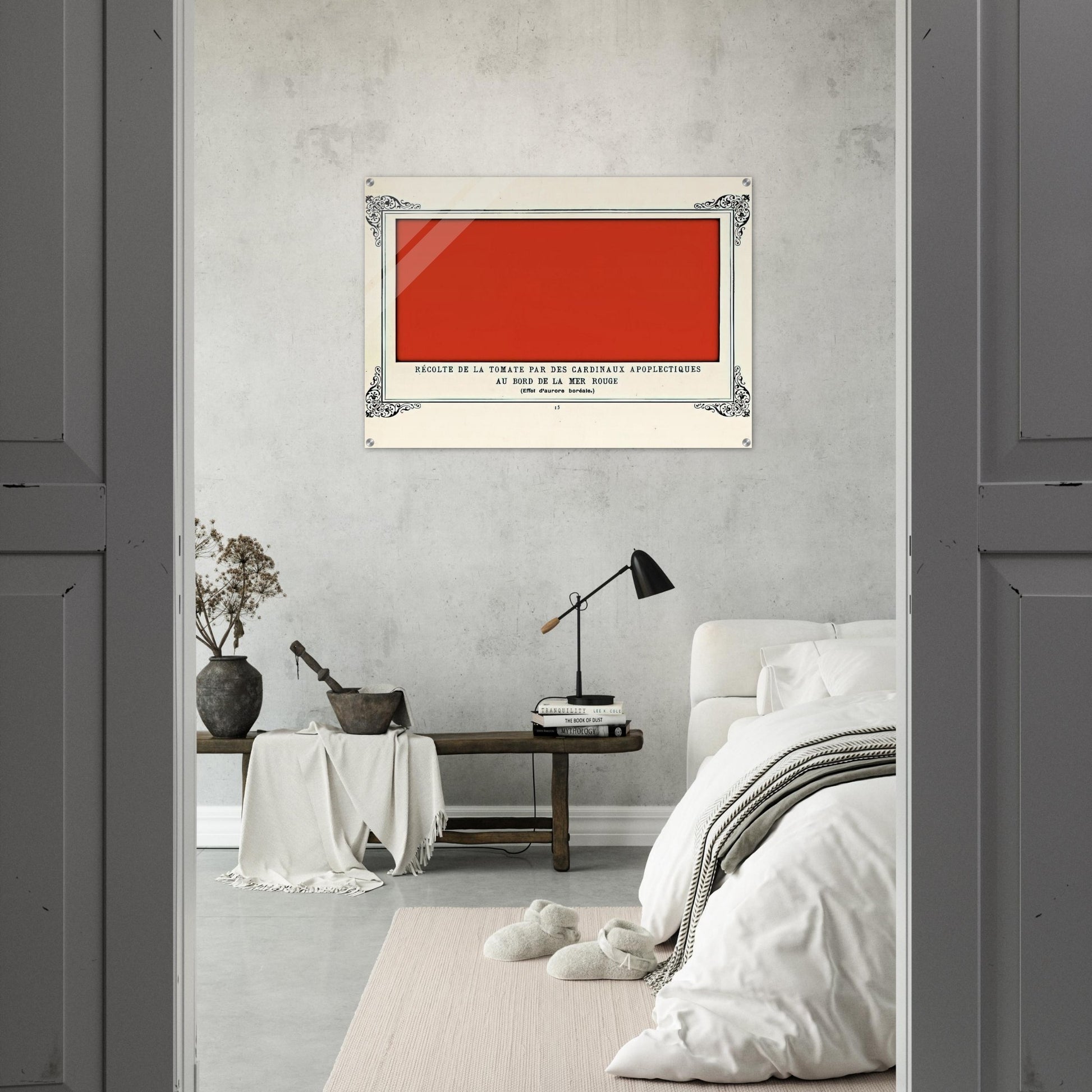 Apoplectic Cardinals Harvesting Tomatoes on the Shore of the Red Sea Study of the Aurora Borealis - Alphonse Allais Acrylic Print - 70x100 cm / 28x40″ inches | Alphonse Allais Wall Art | Alphonse Allais Prints