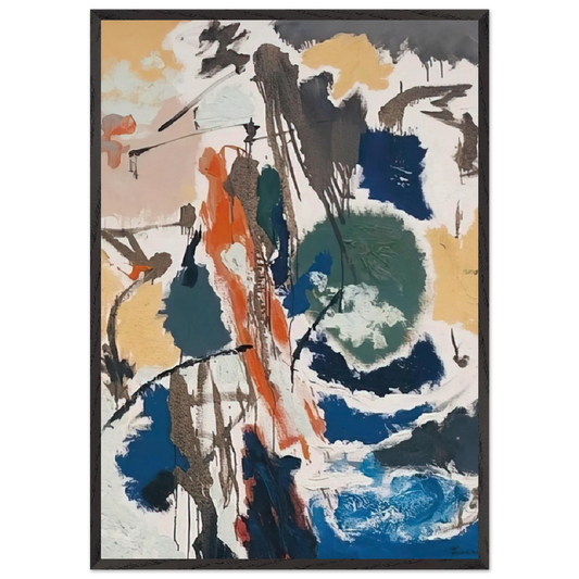 Outdoors - 1952 - John Ferren 70x100 cm / 28x40 inches Framed Art Print – Black Wooden Frame