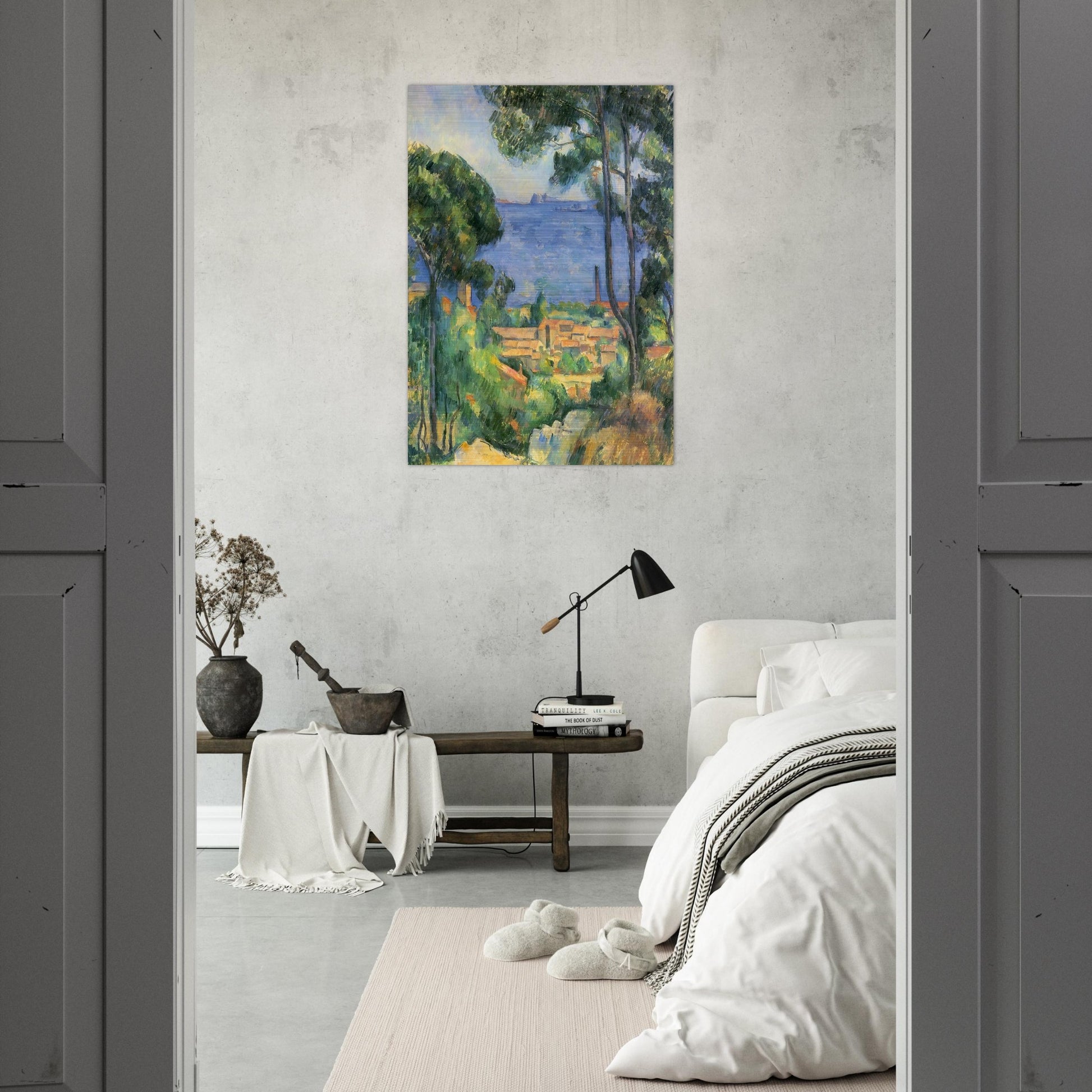 View of L'Estaque and Chateaux d'If - Paul Cézanne Brushed Aluminum Print - 70x100 cm / 28x40 inches | Paul Cézanne Aluminum Print | Paul Cézanne Prints