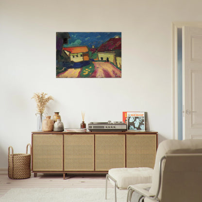 LANDSCHAFTSTUDIE DORFSTRASSE 1908 - Alexej von Jawlensky Brushed Aluminum Print - 70x100 cm / 28x40 inches | Alexej von Jawlensky Aluminum Print | Alexej von Jawlensky Prints