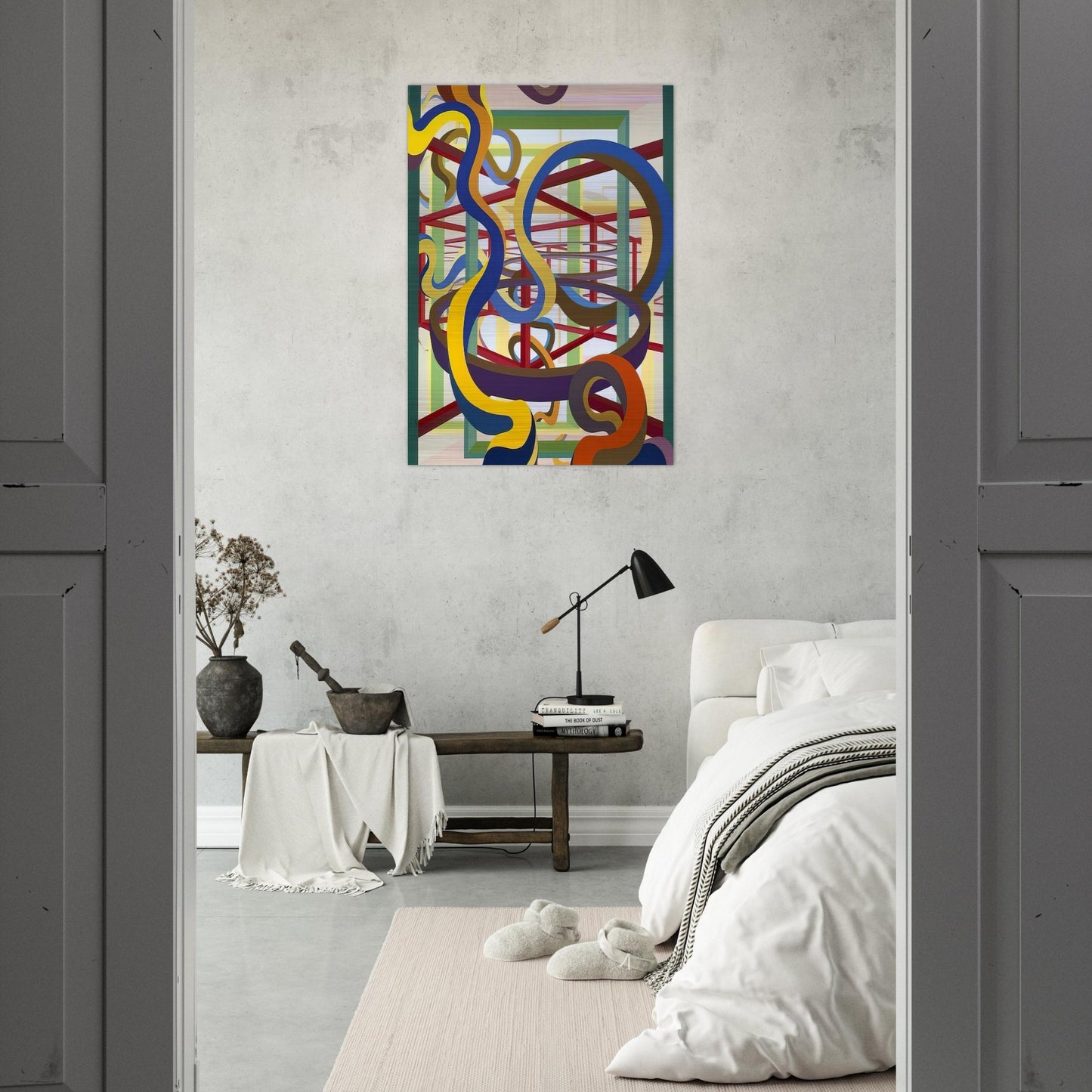 Vorcex IV - Al Held Brushed Aluminum Print - 70x100 cm / 28x40 inches | Al Held Aluminum Print | Al Held Prints