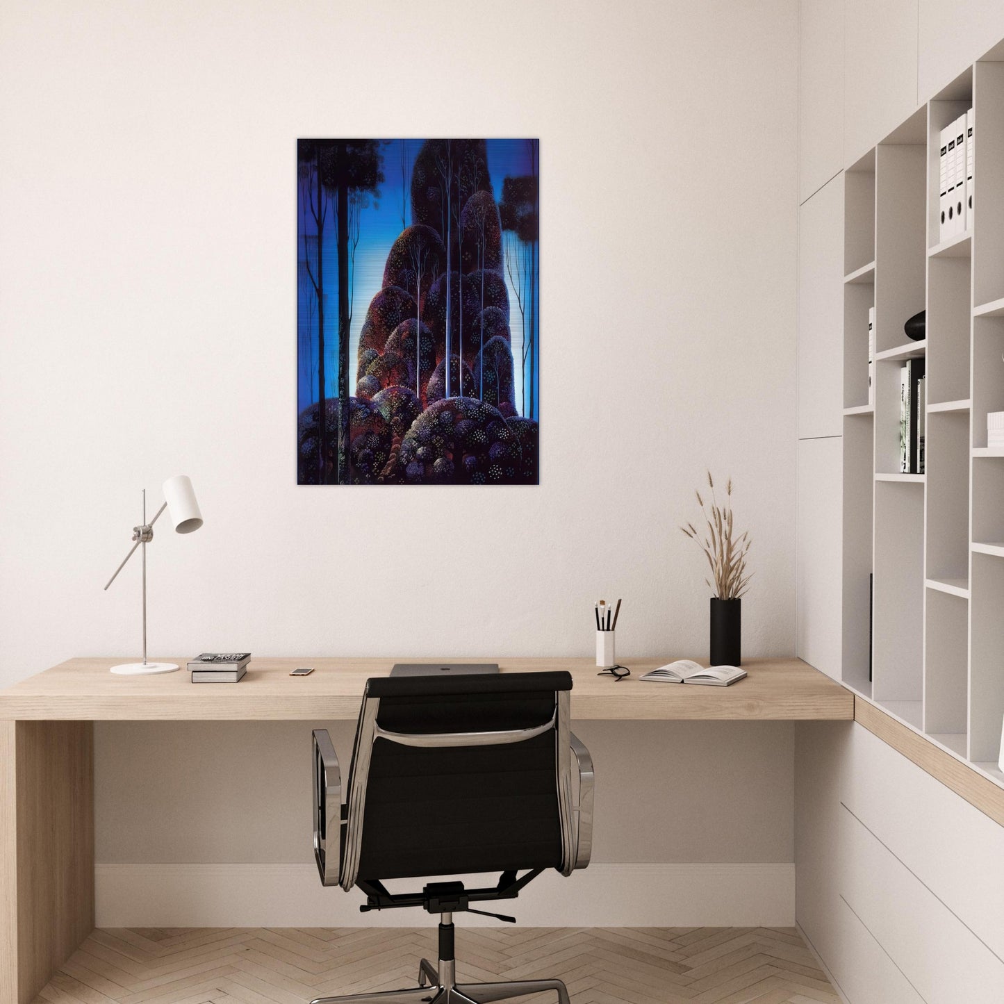 Tall Trees - Eyvind Earle Brushed Aluminum Print - 70x100 cm / 28x40 inches | Eyvind Earle Aluminum Print | Eyvind Earle Prints