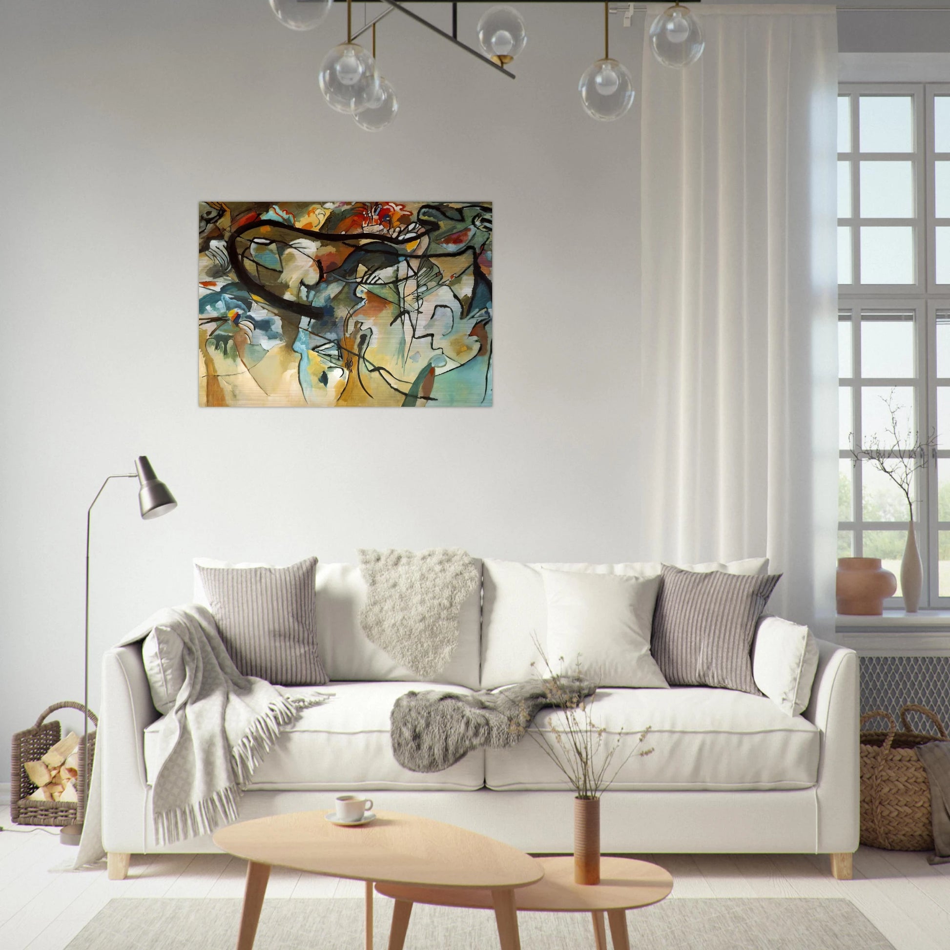 COMPOSITION V 1911 - Wassily Kandinsky Brushed Aluminum Print - 70x100 cm / 28x40 inches | Wassily Kandinsky Aluminum Print | Wassily Kandinsky Prints