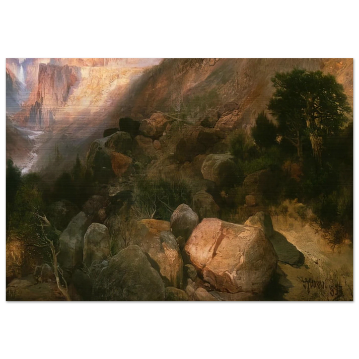 Golden Gate Yellowstone National Park - Thomas Moran Brushed Aluminum Print - 70x100 cm / 28x40 inches | Thomas Moran Aluminum Print | Thomas Moran Prints
