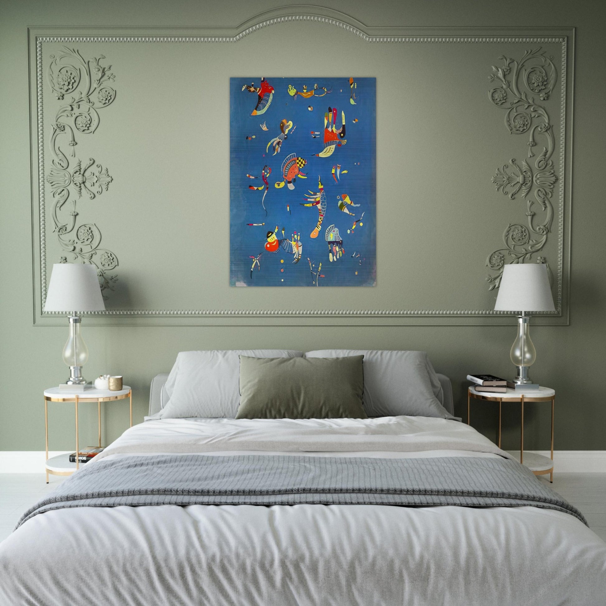 SKY BLUE 1940 - Wassily Kandinsky Brushed Aluminum Print - 70x100 cm / 28x40 inches | Wassily Kandinsky Aluminum Print | Wassily Kandinsky Prints