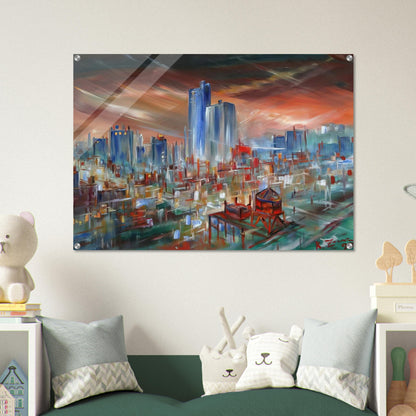 Big City - Konrad Zuse Acrylic Print - 70x100 cm / 28x40″ inches | Konrad Zuse Wall Art | Konrad Zuse Prints