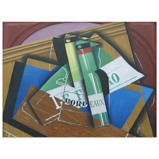 Juan Gris - THE BORDEAUX BOTTLE 1915  75x100 cm / 30x40inches Fine Art Poster