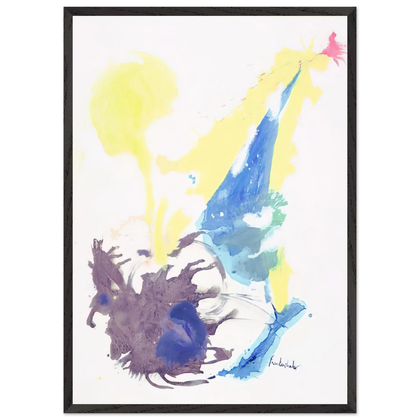Helen Frankenthaler - Moving Day - 1961 Wall art - 27x35 cm / 11x14 inches - Premium Wooden Framed Poster With Fine Art Paper-canvas - Black frame