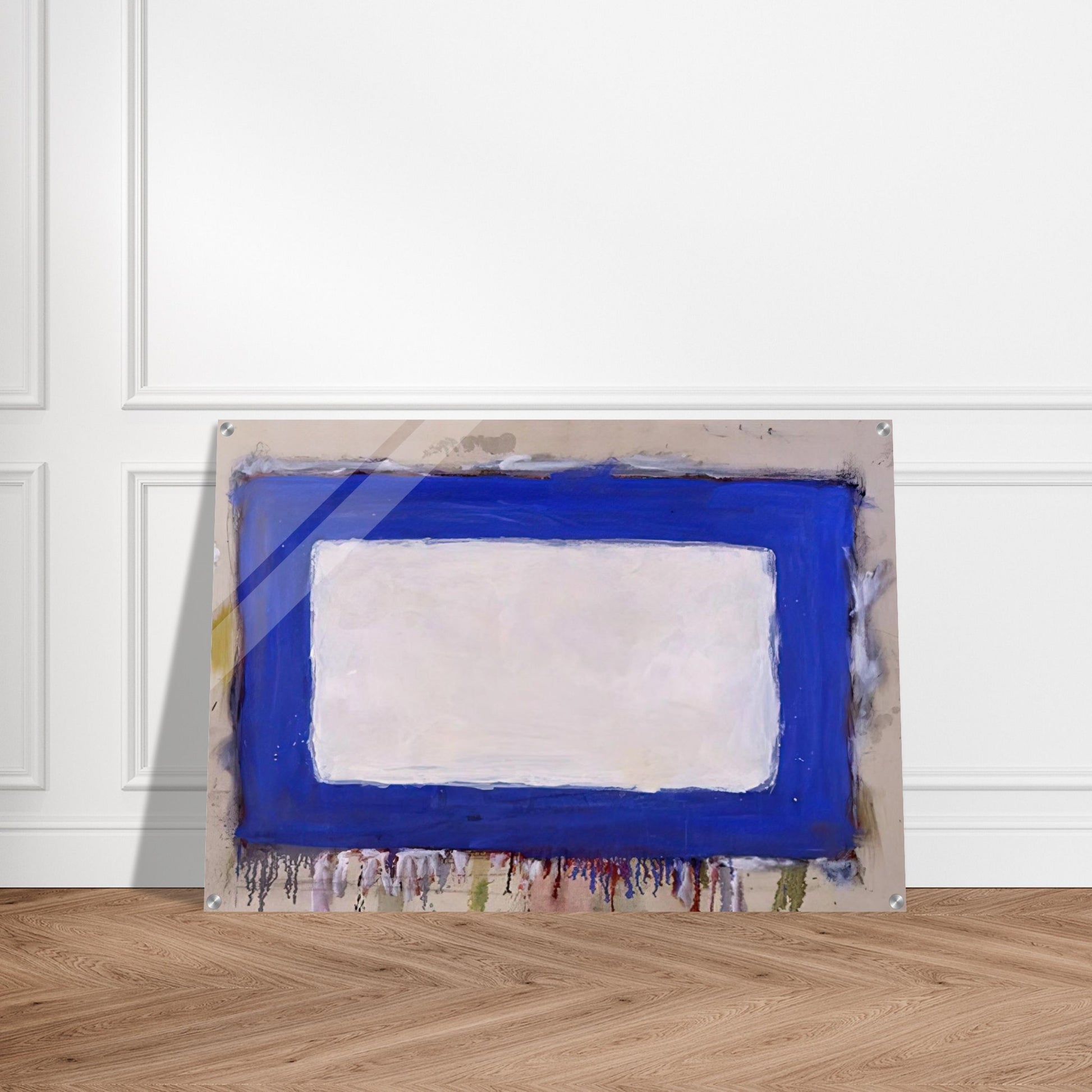 Blue Rectangle II - 1958 - Gene Davis Acrylic Print - 70x100 cm / 28x40″ inches | Gene Davis Wall Art | Gene Davis Prints