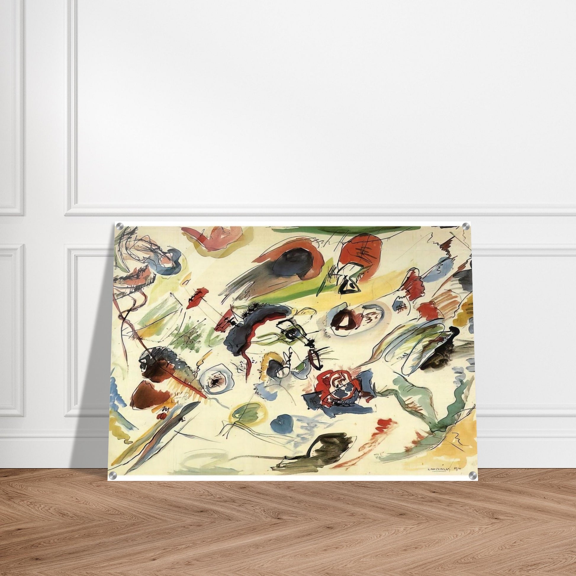 UNTITLED FIRST ABSTRACT WATERCOLOR 1910 - Wassily Kandinsky Acrylic Print - 70x100 cm / 28x40″ inches | Wassily Kandinsky Wall Art | Wassily Kandinsky Prints