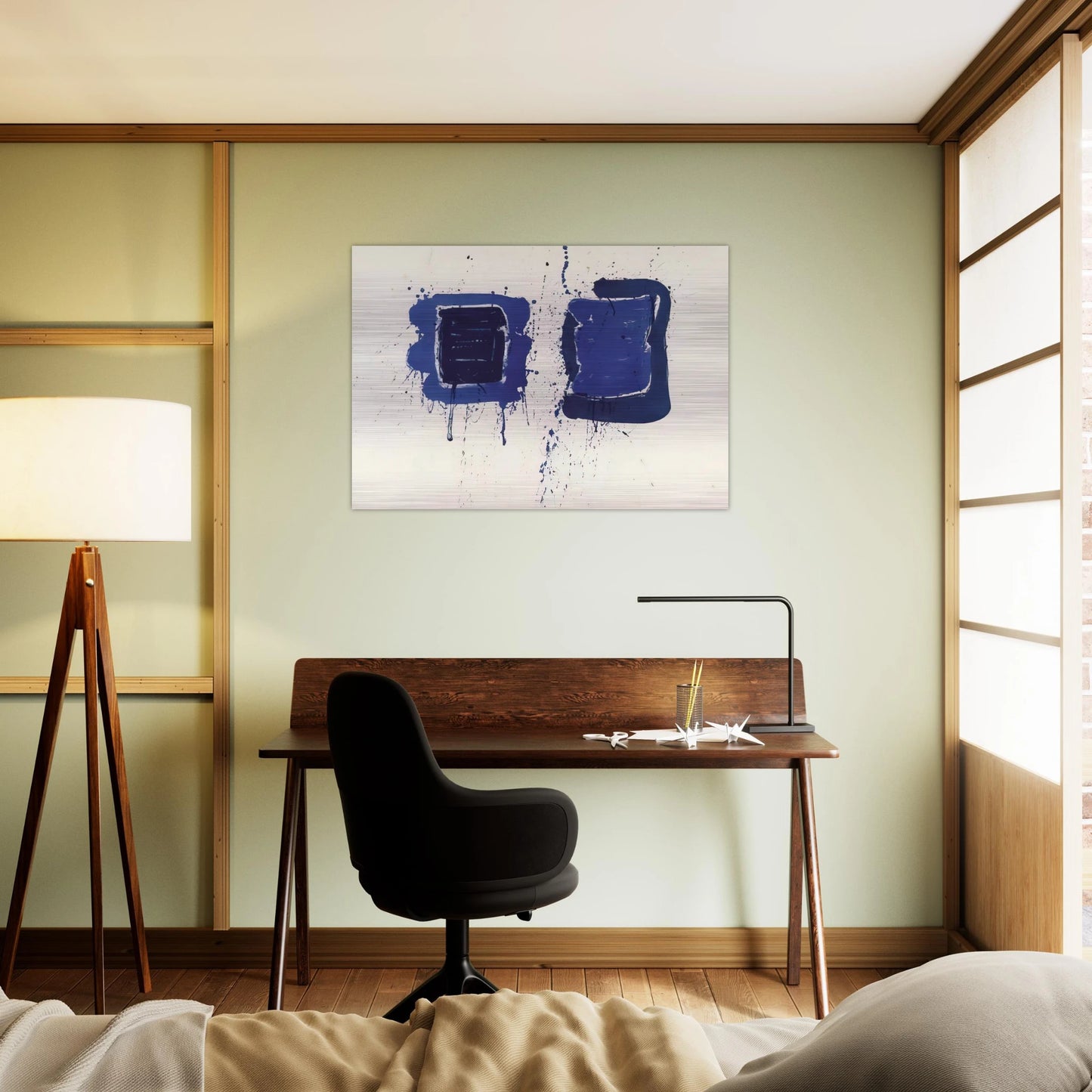 Deux Magots - Sam Francis Brushed Aluminum Print - 70x100 cm / 28x40 inches | Sam Francis Aluminum Print | Sam Francis Prints