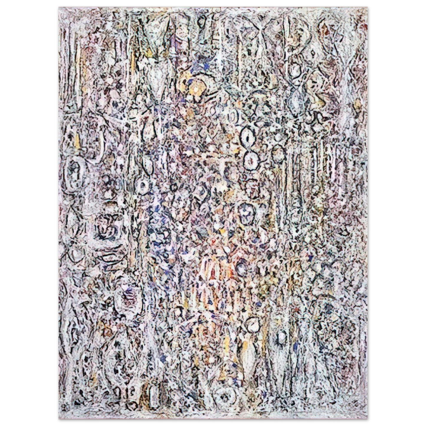 Richard Pousette-Dart - White Gothic No. 5 - 1961  75x100 cm / 30x40inches Fine Art Poster