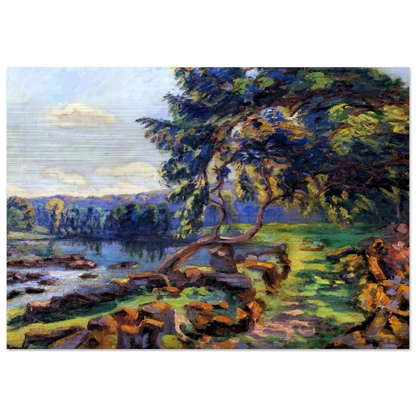 Les rapides a Genetin - 1900 - Armand Guillaumin Brushed Aluminum Print - 70x100 cm / 28x40 inches | Armand Guillaumin Aluminum Print | Armand Guillaumin Prints