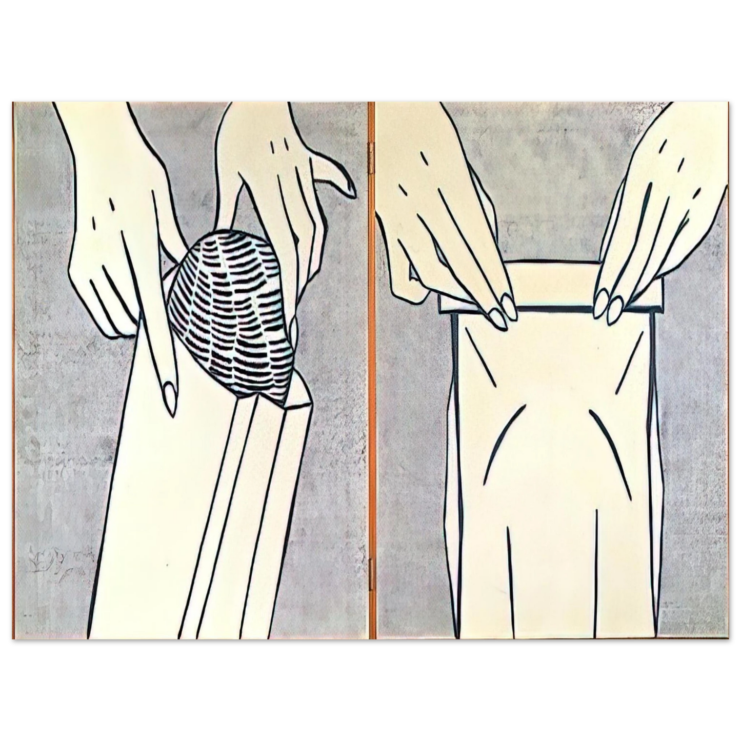 Roy Lichtenstein - BREAD IN BAG 1961  75x100 cm / 30x40inches Fine Art Poster