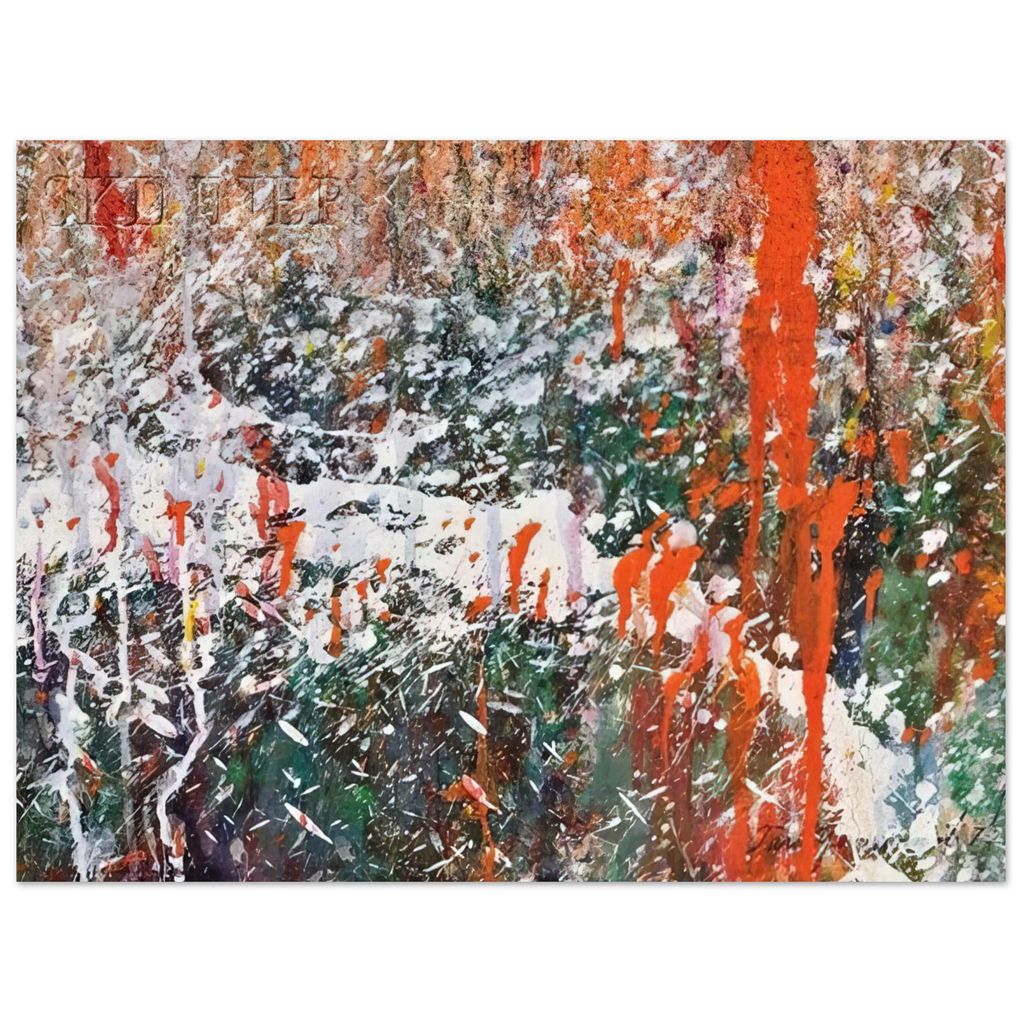 Taro Yamamoto - ABSTRACT COMPOSITION  75x100 cm / 30x40inches Fine Art Poster