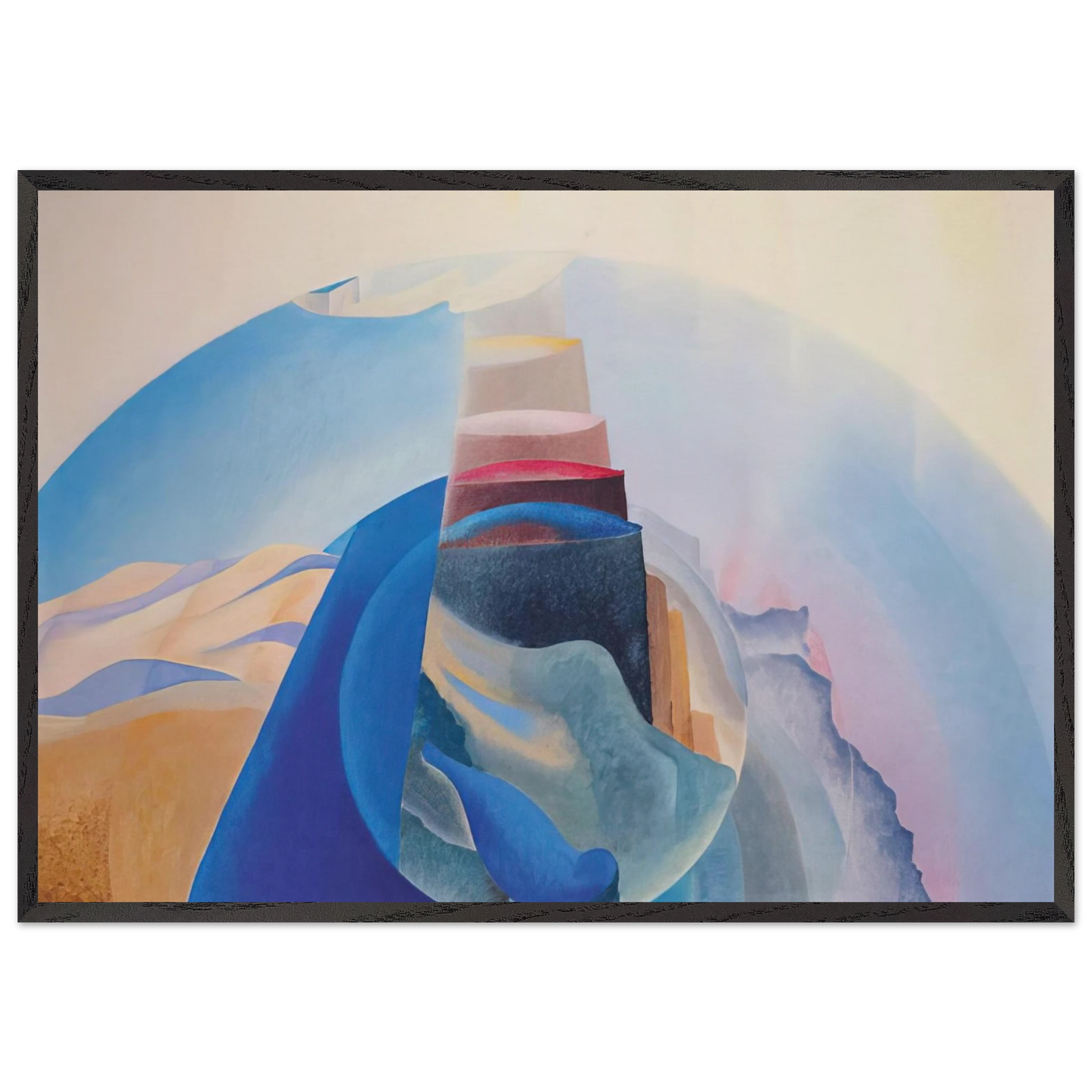 Mount Tabor - 1936 - Benedetta Cappa 70x100 cm / 28x40 inches Framed Art Print – Black Wooden Frame