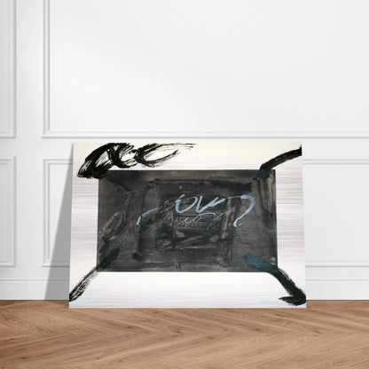QUATRE GESTES NOIRS 1983 - Antoni Tapies Brushed Aluminum Print - 70x100 cm / 28x40 inches | Antoni Tapies Aluminum Print | Antoni Tapies Prints
