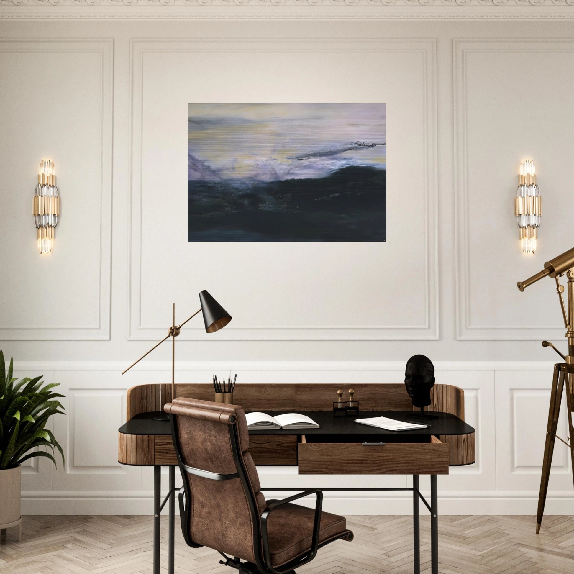 15 02 2001 2001 - Zao Wou-Ki Brushed Aluminum Print - 70x100 cm / 28x40 inches | Zao Wou-Ki Aluminum Print | Zao Wou-Ki Prints
