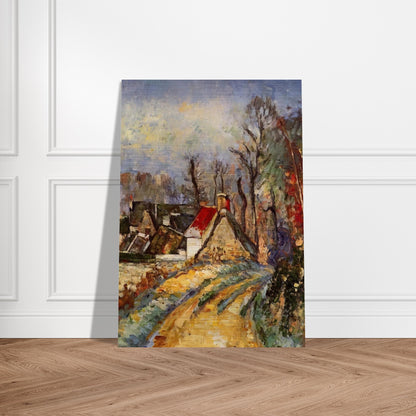 The Turn in the Road at Auvers - Paul Cézanne Brushed Aluminum Print - 70x100 cm / 28x40 inches | Paul Cézanne Aluminum Print | Paul Cézanne Prints