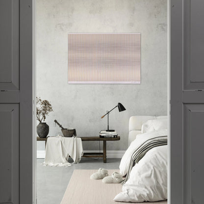 Untitled Pink, Yellow and White - 1980 - Gene Davis Brushed Aluminum Print - 70x100 cm / 28x40 inches | Gene Davis Aluminum Print | Gene Davis Prints