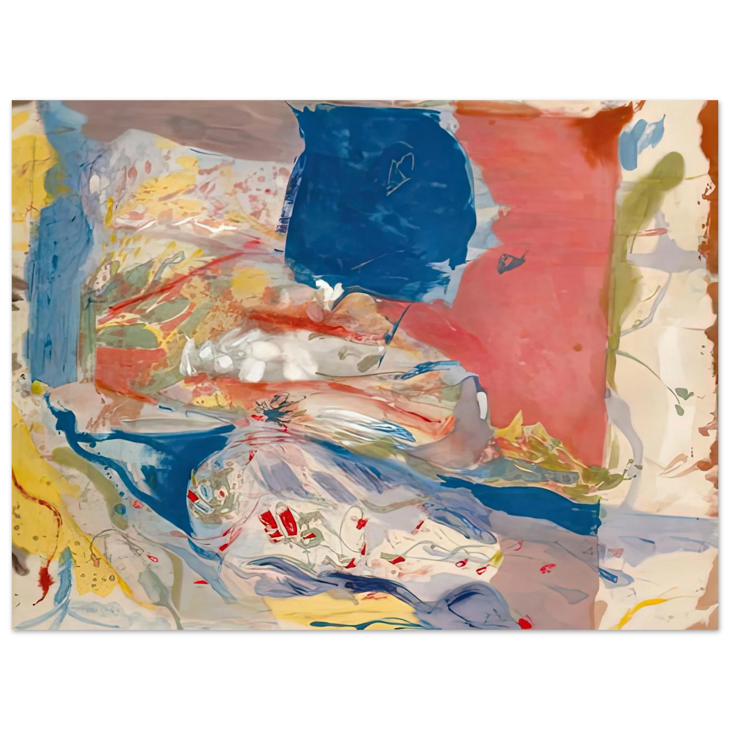 Helen Frankenthaler - Lorelei, 1957- Wall Art - 21x29.7 cm / 8x12" - Premium Wooden Framed Poster With Fine Art Paper-canvas - Wood frame