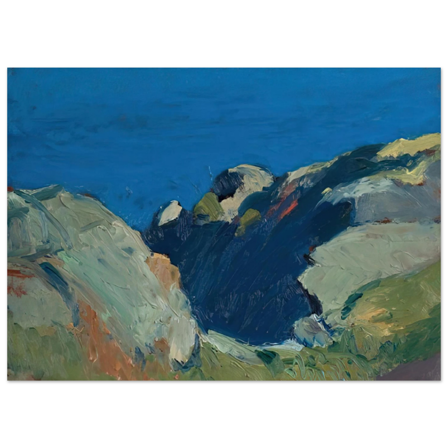 Edward Hopper - Rocks and Sea Fine Art Poster