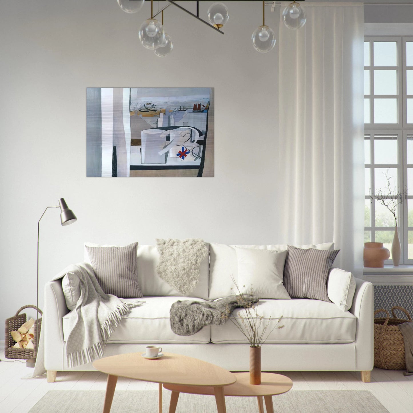1943-45 St Ives, Cornwall - 1945 - Ben Nicholson Brushed Aluminum Print - 70x100 cm / 28x40 inches | Ben Nicholson Aluminum Print | Ben Nicholson Prints