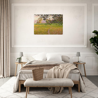 Morning Landscape, Giverny - claude monet Acrylic Print - 70x100 cm / 28x40″ inches