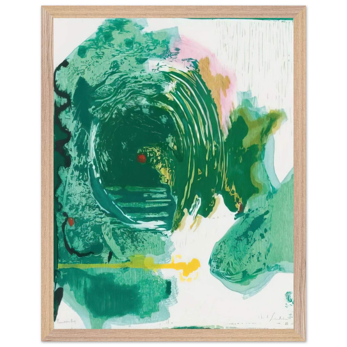 Helen Frankenthaler - Radius - 1993 Wall art - 60x90 cm / 24x36 inches - Premium Wooden Framed Poster With Fine Art Paper-canvas - Black frame