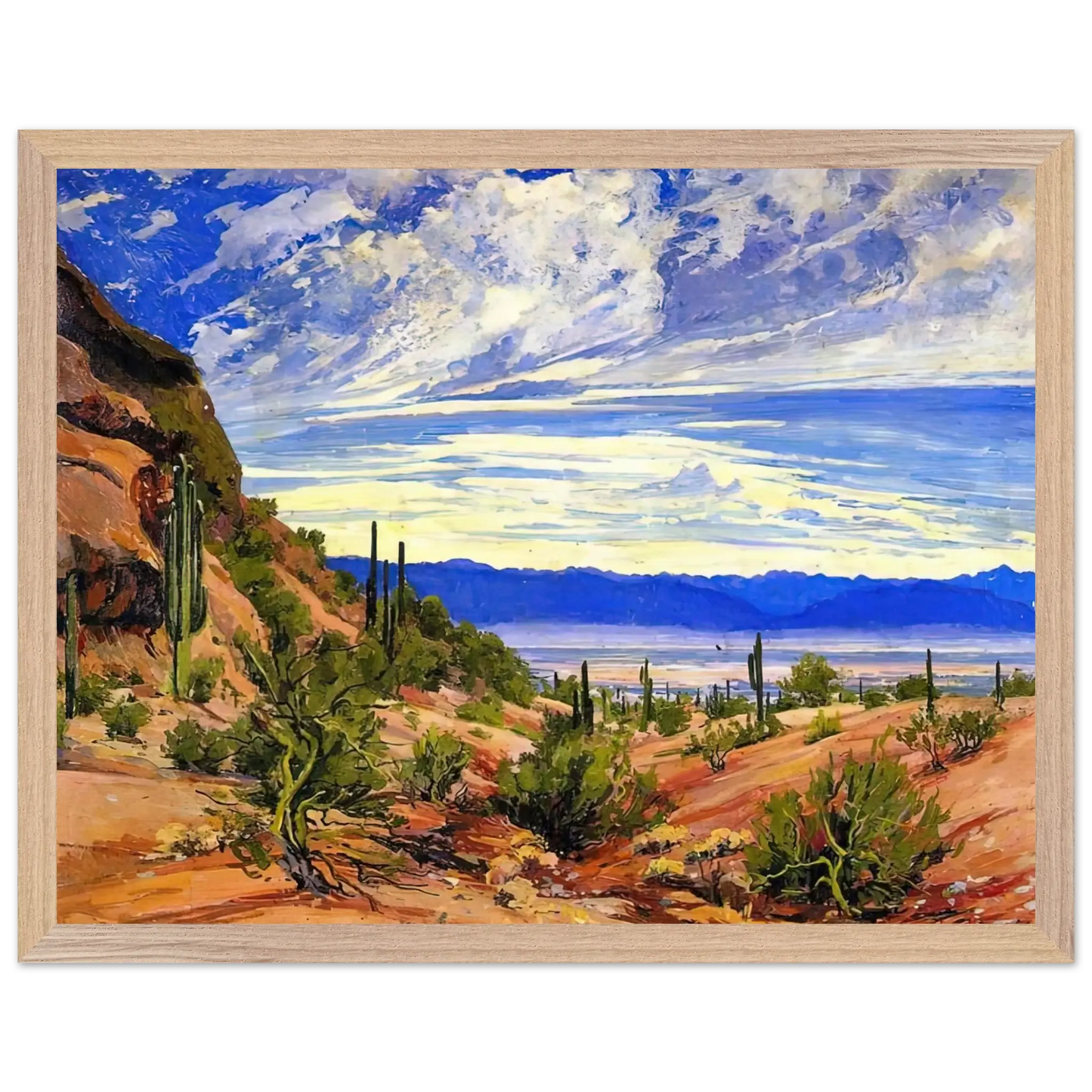 Maynard Dixon - WASHOE WICKIUP 1919 Wall art - 13x18 cm / 5x7 Inches - Premium Wooden Framed Poster With Fine Art Paper - Black frame