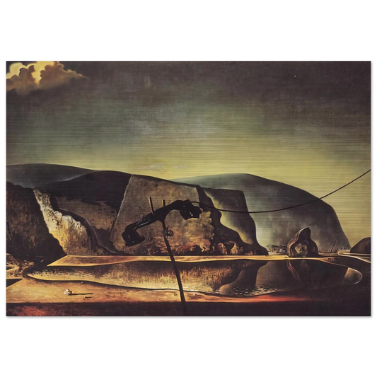 MOUNTAIN LAKE - Salvador Dali Brushed Aluminum Print - 70x100 cm / 28x40 inches | Salvador Dali Aluminum Print | Salvador Dali Prints