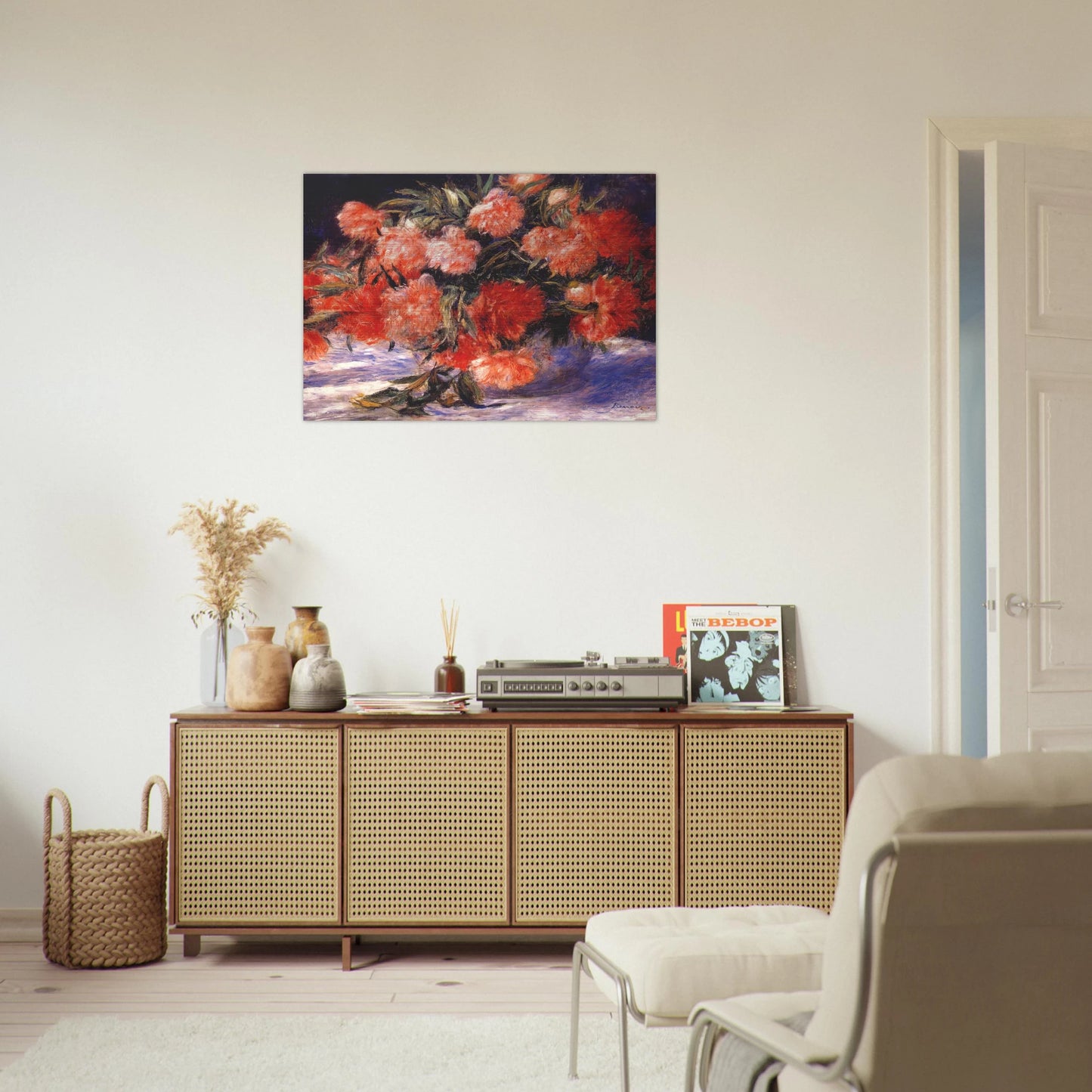 Peonies - Pierre-Auguste Renoir Brushed Aluminum Print - 70x100 cm / 28x40 inches | Pierre-Auguste Renoir Aluminum Print | Pierre-Auguste Renoir Prints