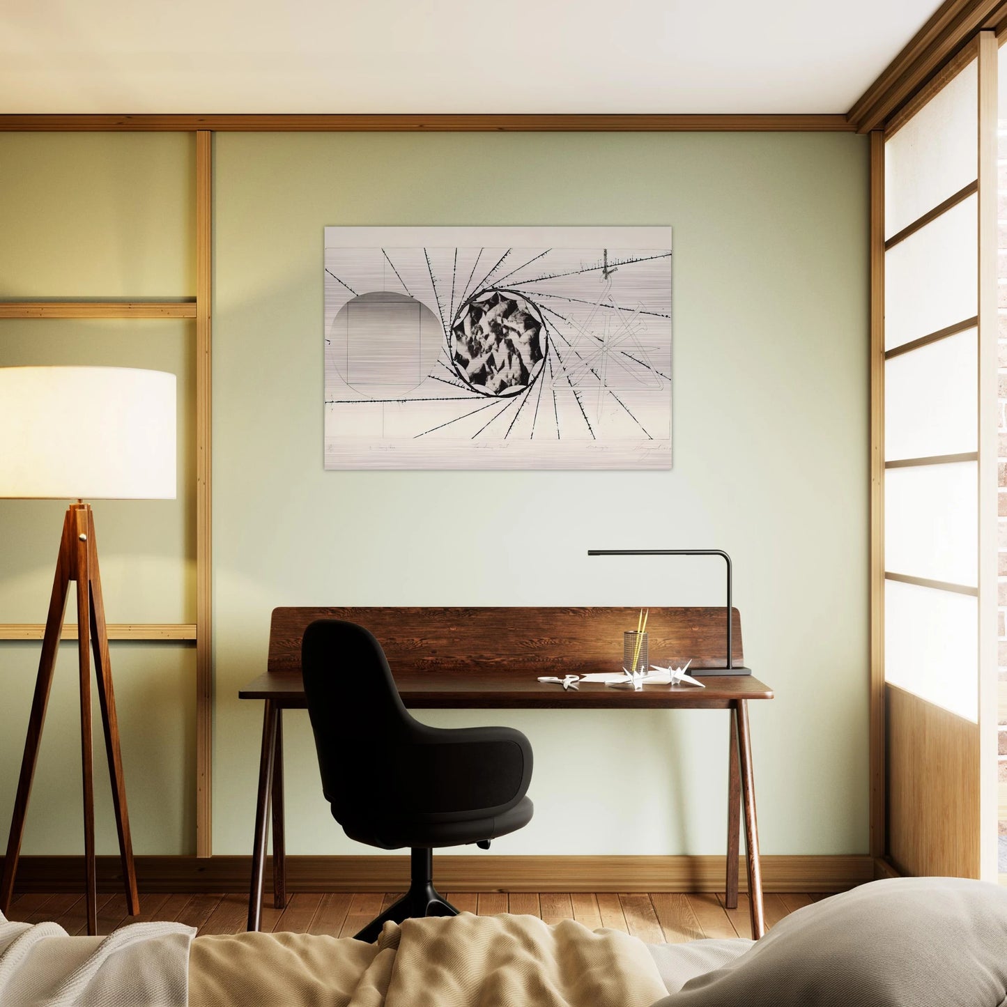 Sunglasses - Landing Net - Triangle - James Rosenquist Brushed Aluminum Print - 70x100 cm / 28x40 inches | James Rosenquist Aluminum Print | James Rosenquist Prints