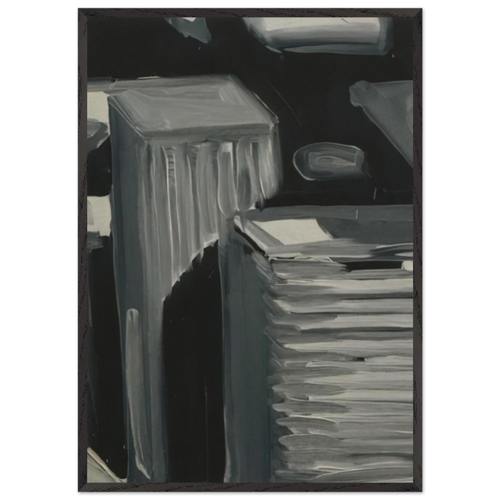 TOWNSCAPE 1968 5 - Gerhard Richter 70x100 cm / 28x40 inches Framed Art Print – Black Wooden Frame