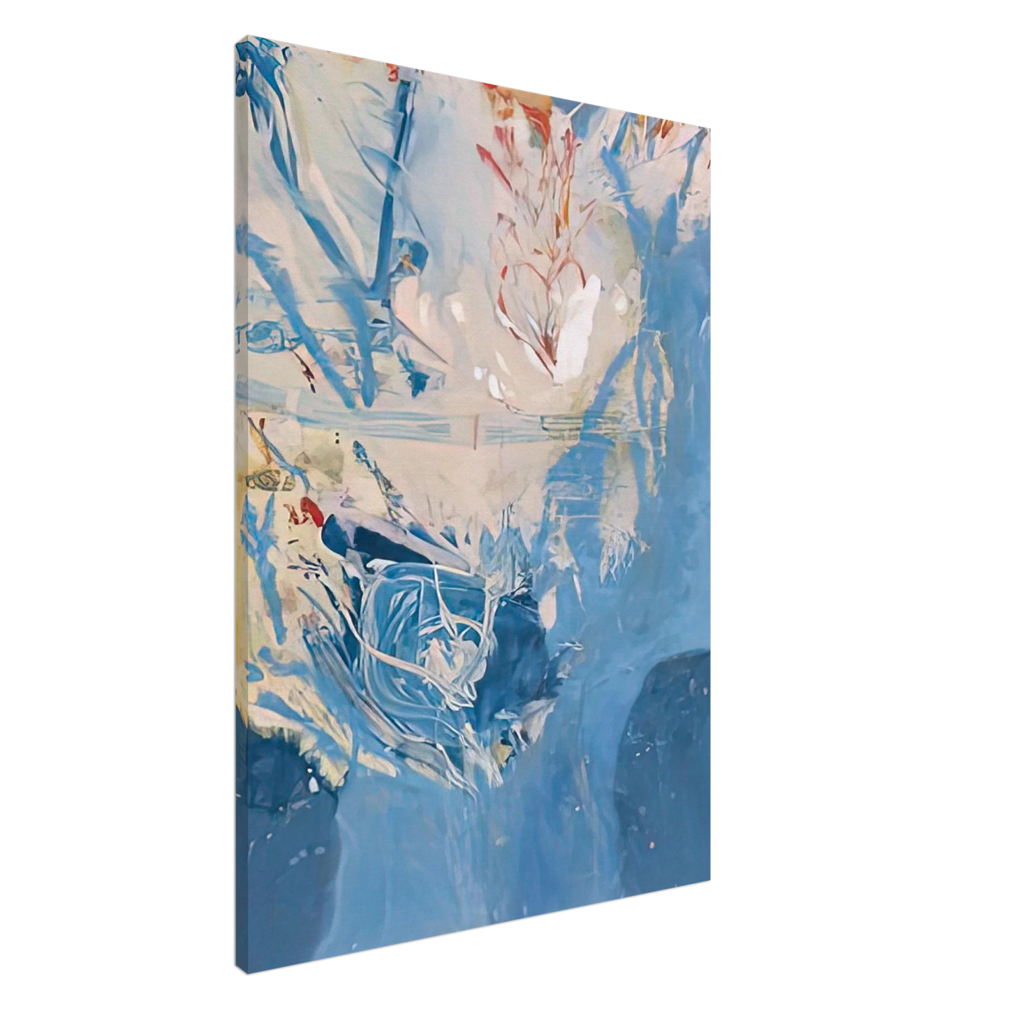 Helen Frankenthaler - Blue Territory, 1955- Wall Art - 30x40 cm / 12x16 inches - Fine Art Poster-canvas - -