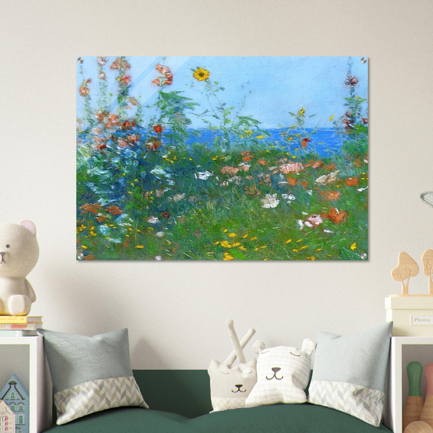 Poppies, Isles of Shoals 03 - Childe Hassam Acrylic Print - 70x100 cm / 28x40″ inches
