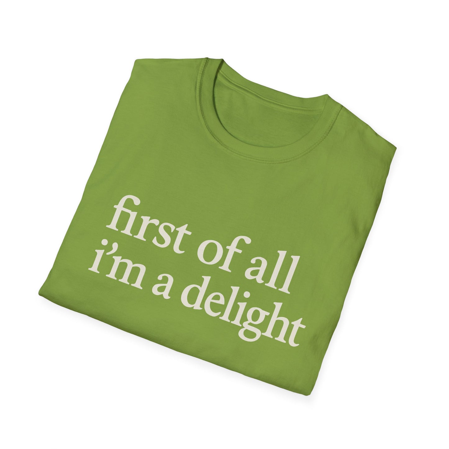 „Zuallererst bin ich eine Freude“-Shirt, lustiges T-Shirt mit Spruch für Frauen, freches T-Shirt mit witzigem Grafikdruck, Geschenkidee für die beste Freundin