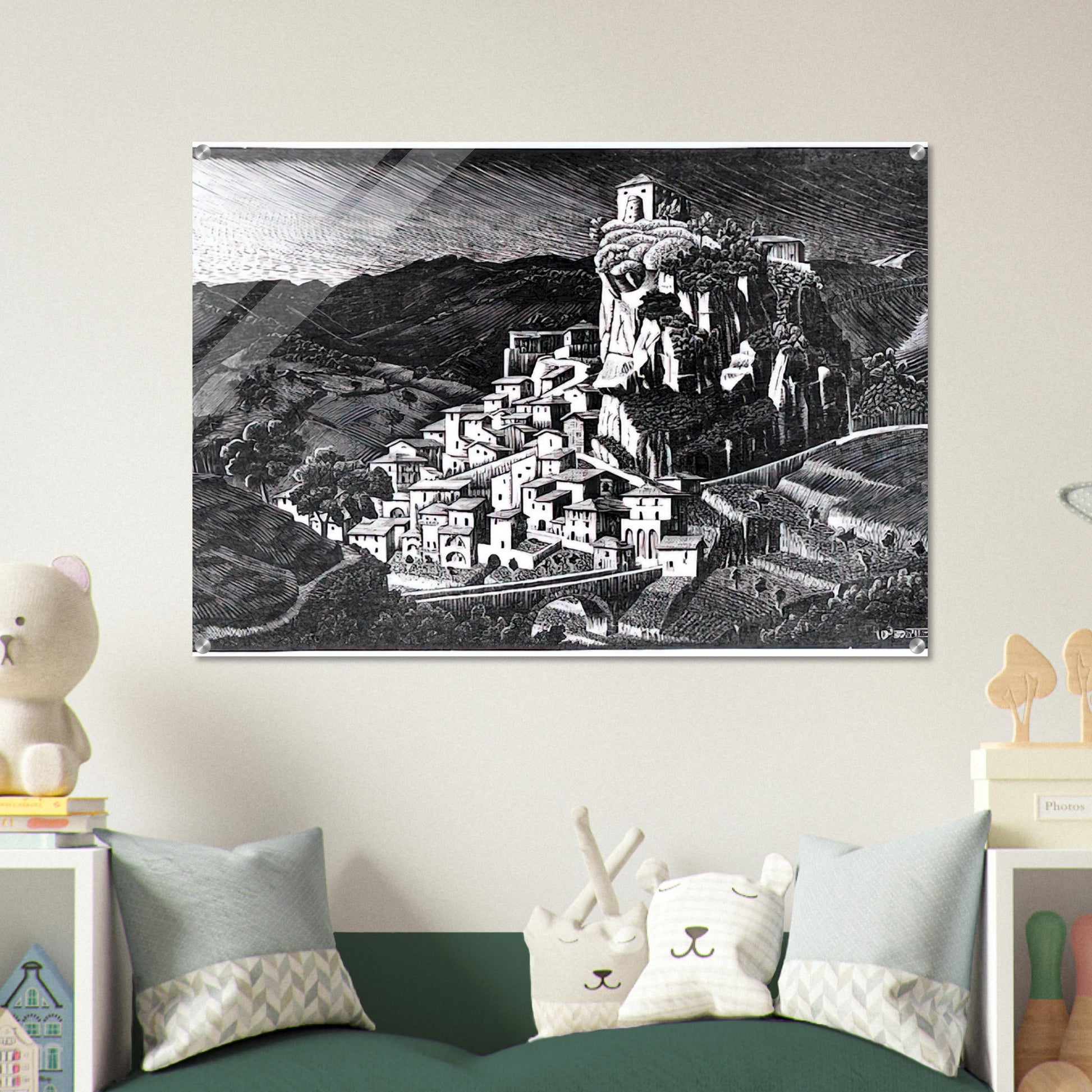 PALIZZI CALABRIA OCTOBER 1930 1930 - MC Escher Acrylic Print - 70x100 cm / 28x40″ inches | Maurits Cornelis Escher Prints