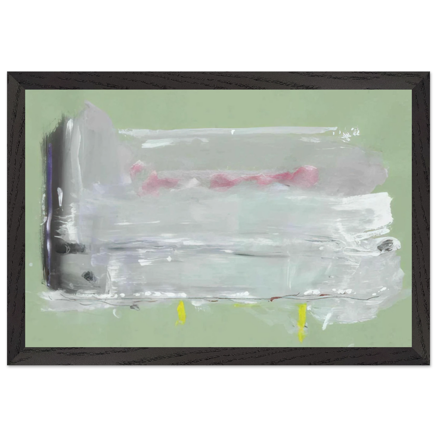 Helen Frankenthaler - Untitled - 1984 Wall art - 20x25 cm / 8x10 inches - Premium Wooden Framed Poster With Fine Art Paper-canvas - Wood frame