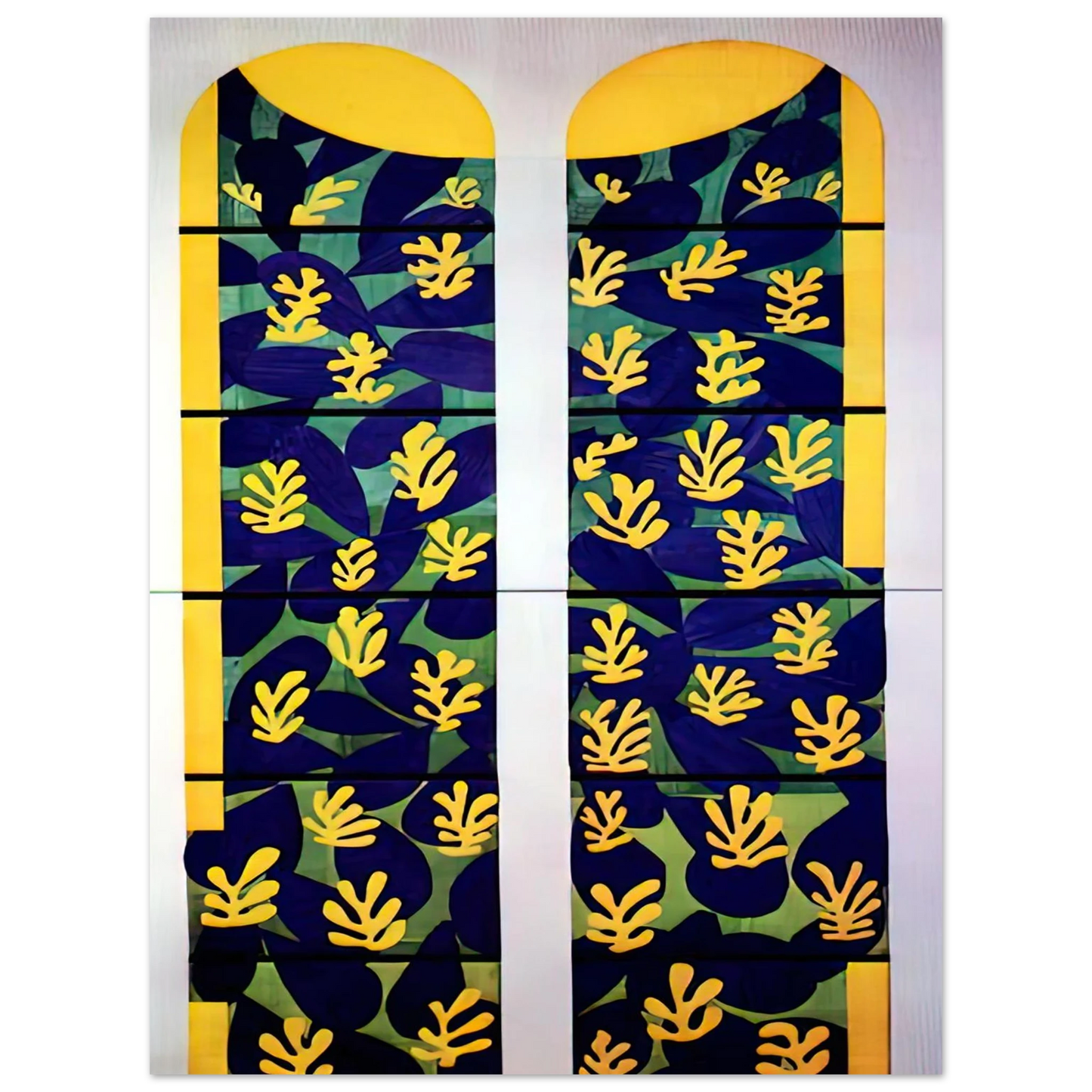 Henri Matisse - TREE OF LIFE STAINED GLASS BEHIND THE ALTAR IN THE CHAPEL OF THE ROSARY AT VENCE 1951  75x100 cm / 30x40inches Fine Art Poster