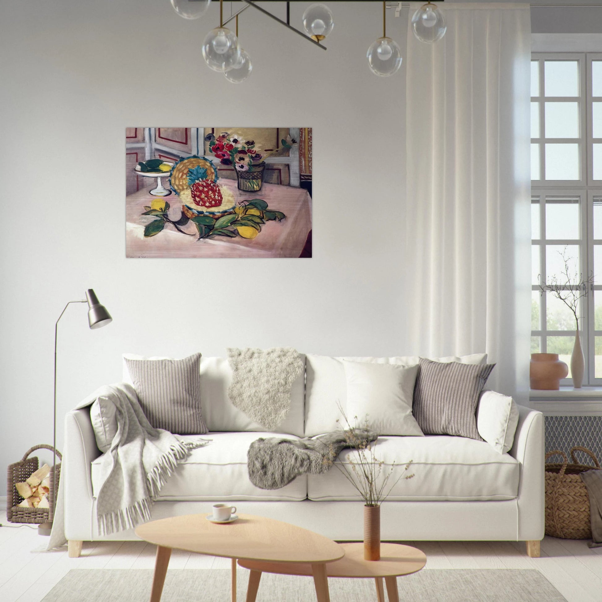 STILL LIFE WITH PINEAPPLES 1940 - Henri Matisse Brushed Aluminum Print - 70x100 cm / 28x40 inches | Henri Matisse Aluminum Print | Henri Matisse Prints