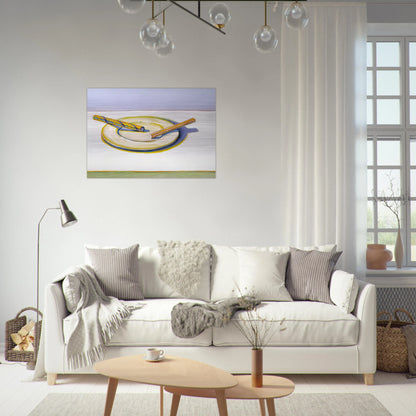 Two Candy Sticks - 2004 - Wayne Thiebaud Brushed Aluminum Print - 70x100 cm / 28x40 inches | Wayne Thiebaud Aluminum Print | Wayne Thiebaud Prints