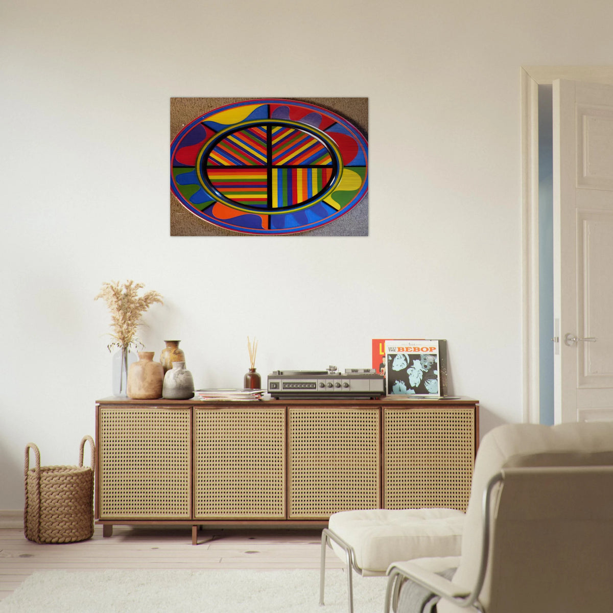 Lines in Four Directions - Sol LeWitt Brushed Aluminum Print - 70x100 cm / 28x40 inches | Sol LeWitt Aluminum Print | Sol LeWitt Prints