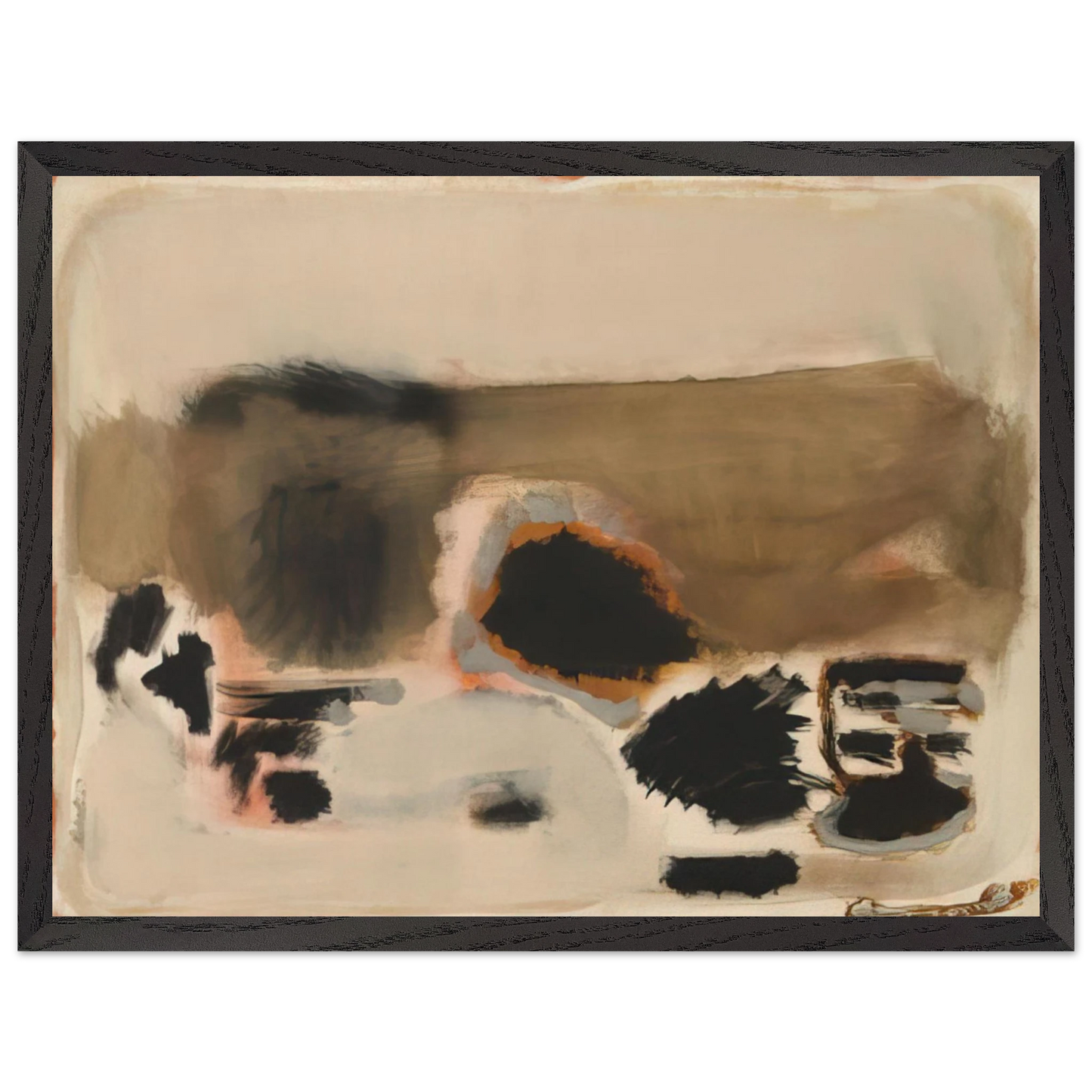 Mark Rothko - No.5No.24 - 1948 Wall Art - 21x29.7 cm / 8x12" - Premium Wooden Framed Poster With Fine Art Paper-canvas - Black frame