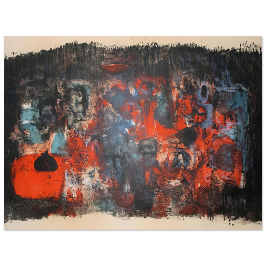 Zao Wou-Ki - UNTITLED 1956  75x100 cm / 30x40inches Fine Art Poster