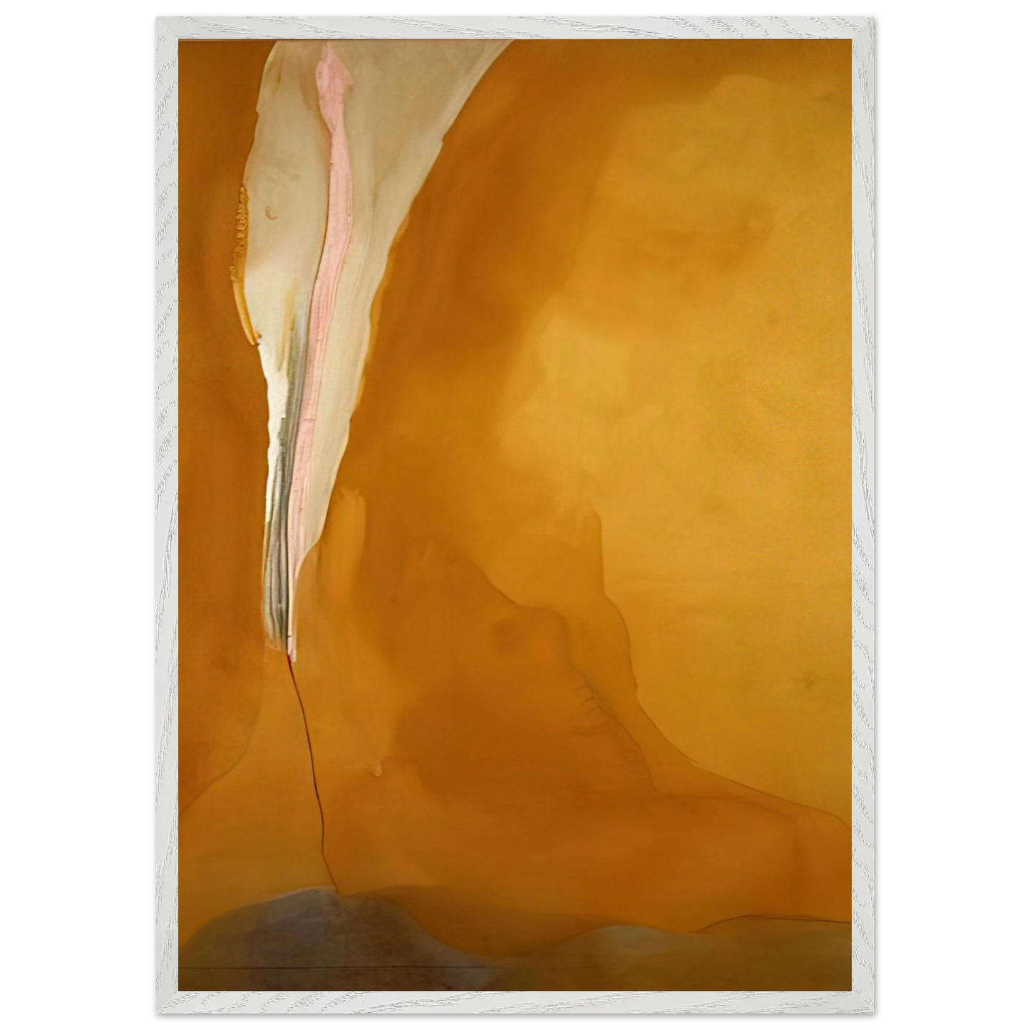 Helen Frankenthaler - Coral Wedge - 1972 Wall art - 70x70 cm / 28x28 inches - Premium Wooden Framed Poster With Fine Art Paper-canvas - Wood frame